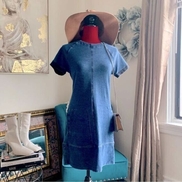 BLUE T SHIRT DRESS - Picture 2 of 12